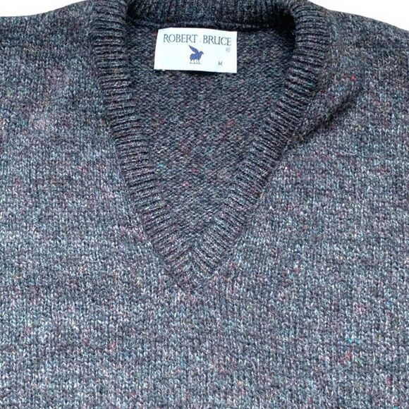 Vintage Charcoal V-Neck Sweater - Picture 4 of 11